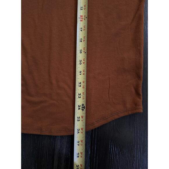 Mudd Y2K Terra Cotta Long Sleeves Everyday Soft Knit Layering Relaxed Top XL - Picture 6 of 9